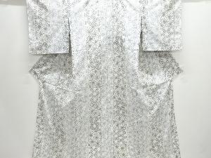 絽麻の葉模様小紋着物